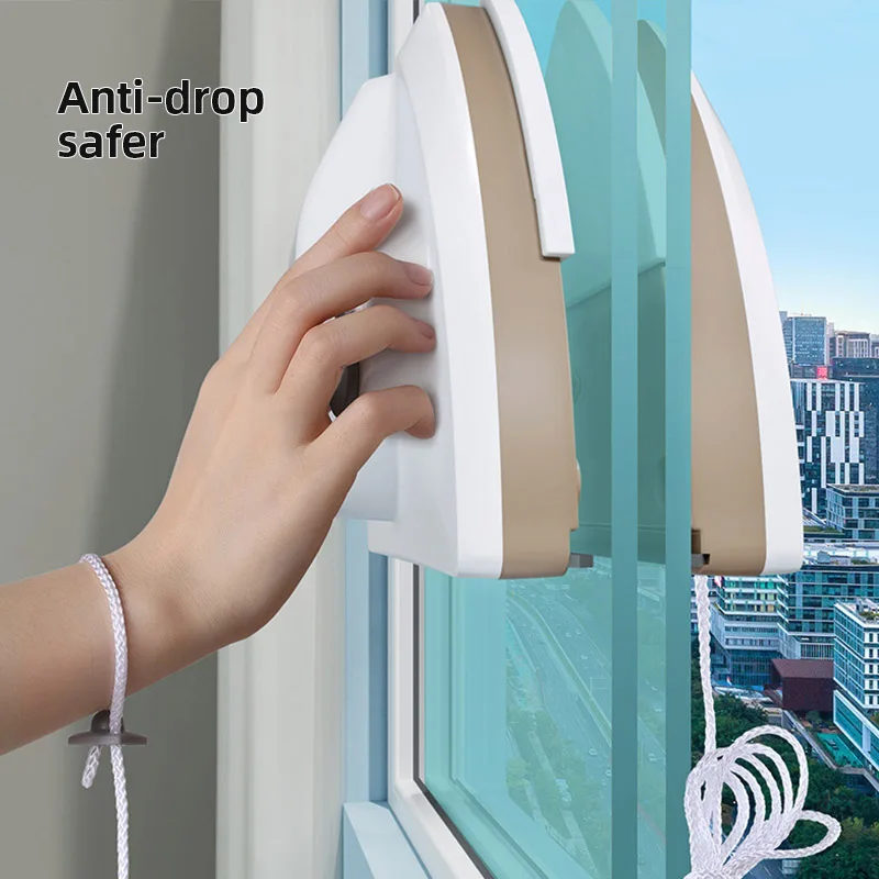 NEW Household Office Special Window Cleaner Magnetic Glass Window Cleaning Tool Automatic Water Discharge Double-layer Wiper - Image 6