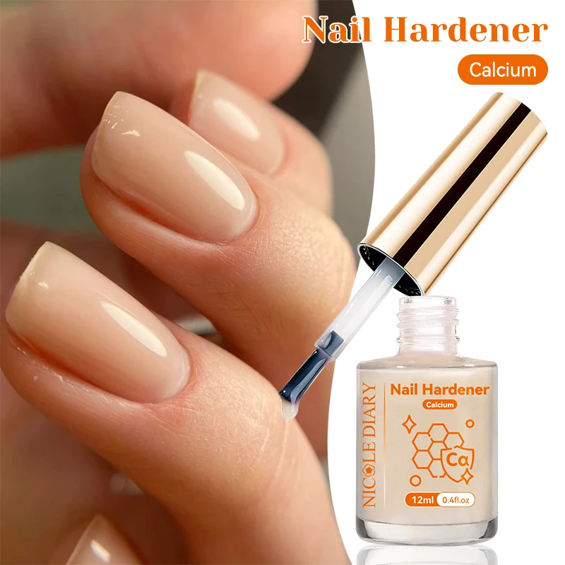 NICOLE DIARY 12ml Pink Nail Strengthener Natural Sheer for Enhanced Gloss Keratin Nail Polish for Manicure Care Air Dries - Image 3