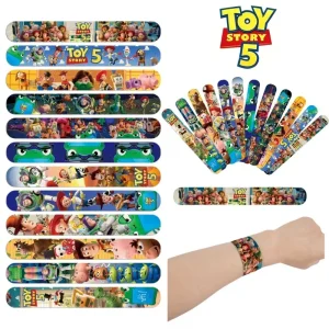 New!! 1-60Pcs Toy Story 5 Slap Bracelets Party Favors Snap Band Supplies Children's Birthday Souvenirs Christmas Stocking Fille