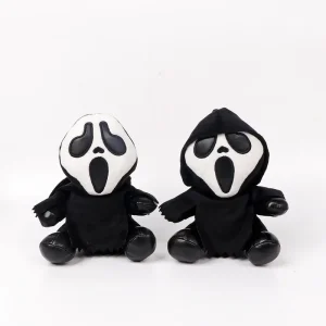 New 18cm Ghostface Plush Toy Death Figure Horror Doll Soft Stuffed Grimace Halloween Toy Doll Halloween Decoration Doll Gifts