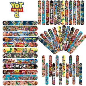 New!! 6/24Pcs Toy Story 5 Slap Bracelets Party Favors Snap Band Supplies Children's Birthday Souvenirs Christmas Stocking Fille