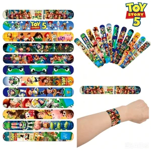 New Arrival !!! Toy Story 5 Slap Bracelets, 6/24Pcs Snap Band Kids Birthday Party Favors Christmas Stocking Fillers Souvenirs