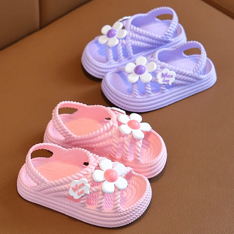 New Children's Slippers Summer Girls and Boys Bathroom Home Anti Slip Beach Shoes Soft Soled Baby Sandals - Image 4