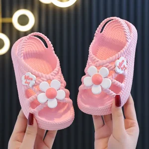 New Children's Slippers Summer Girls and Boys Bathroom Home Anti Slip Beach Shoes Soft Soled Baby Sandals