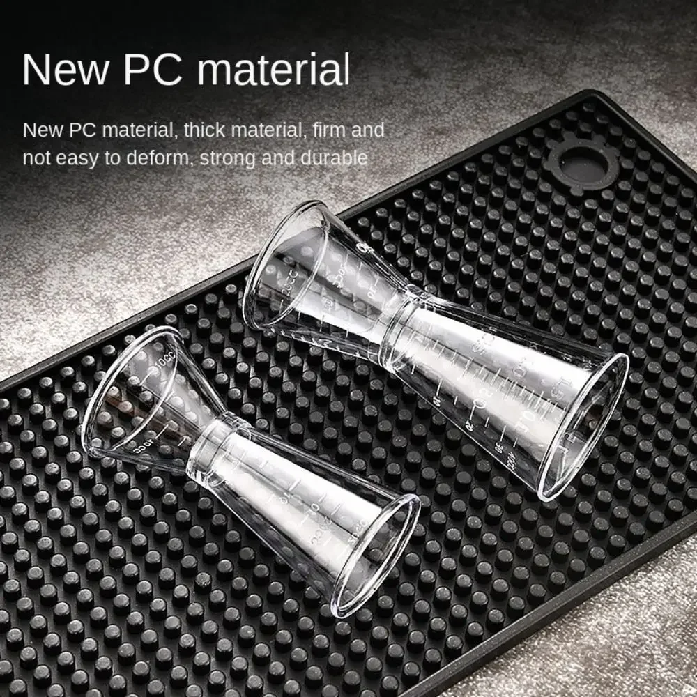 New Cocktail Shaker PP Measure Cup 20/40cc 10/20cc Double Shot Stackable Large Capacity Jigger Short Measuring Jugs - Image 2