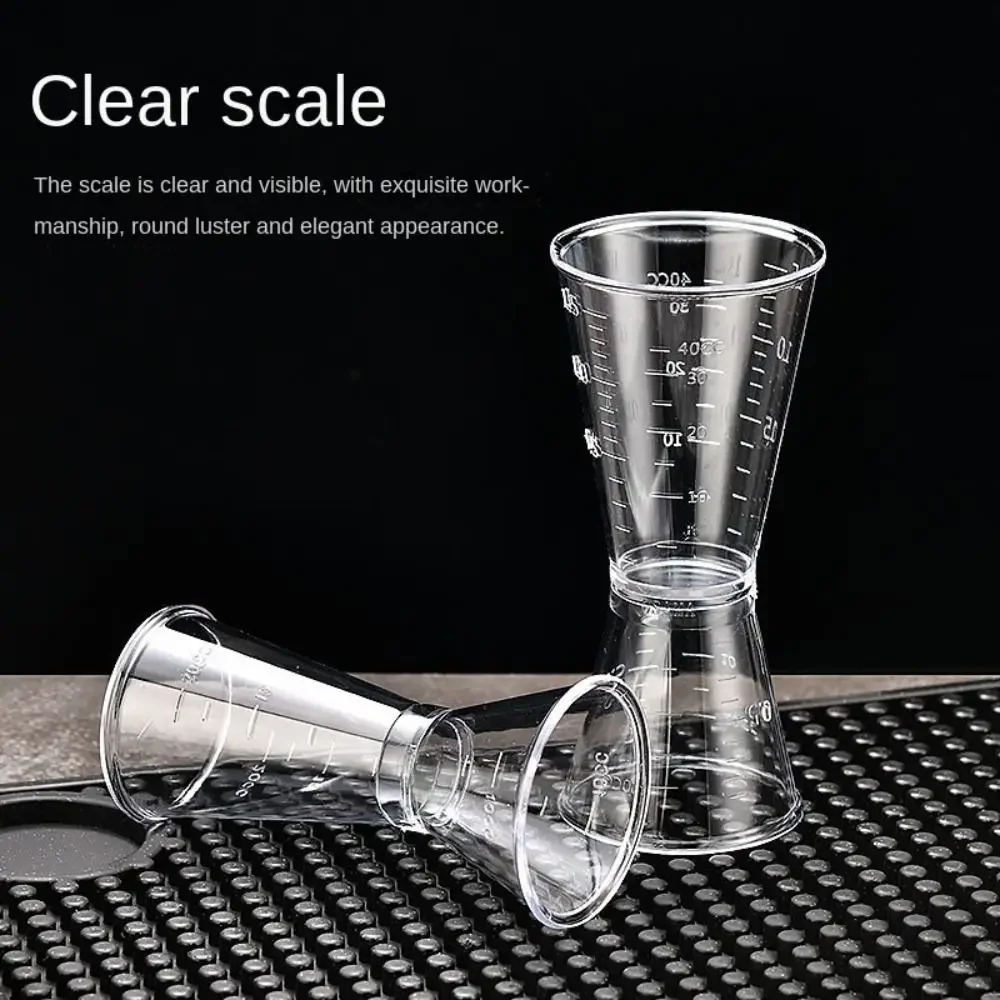 New Cocktail Shaker PP Measure Cup 20/40cc 10/20cc Double Shot Stackable Large Capacity Jigger Short Measuring Jugs