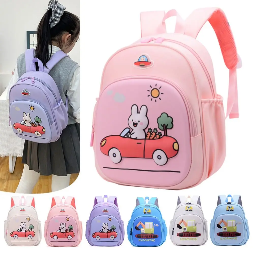 New Excavator/Rabbit Schoolgirl Backpack Large Capacity Double Shoulder Kids Backpack Lightweight Mini School Bag Kid - Image 2