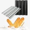 New Nonstick Baguette Baking Tray Waves 2/4 Grooves Baguette Mold French Bread Toast Bakeware French Bread Baking Pan