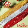 New Reusable Christmas Tree Metal Wire Silver Color Gold Color Tinsel Icicle Strands Dazzling Festivals Decor Tinsel Foil Fringe