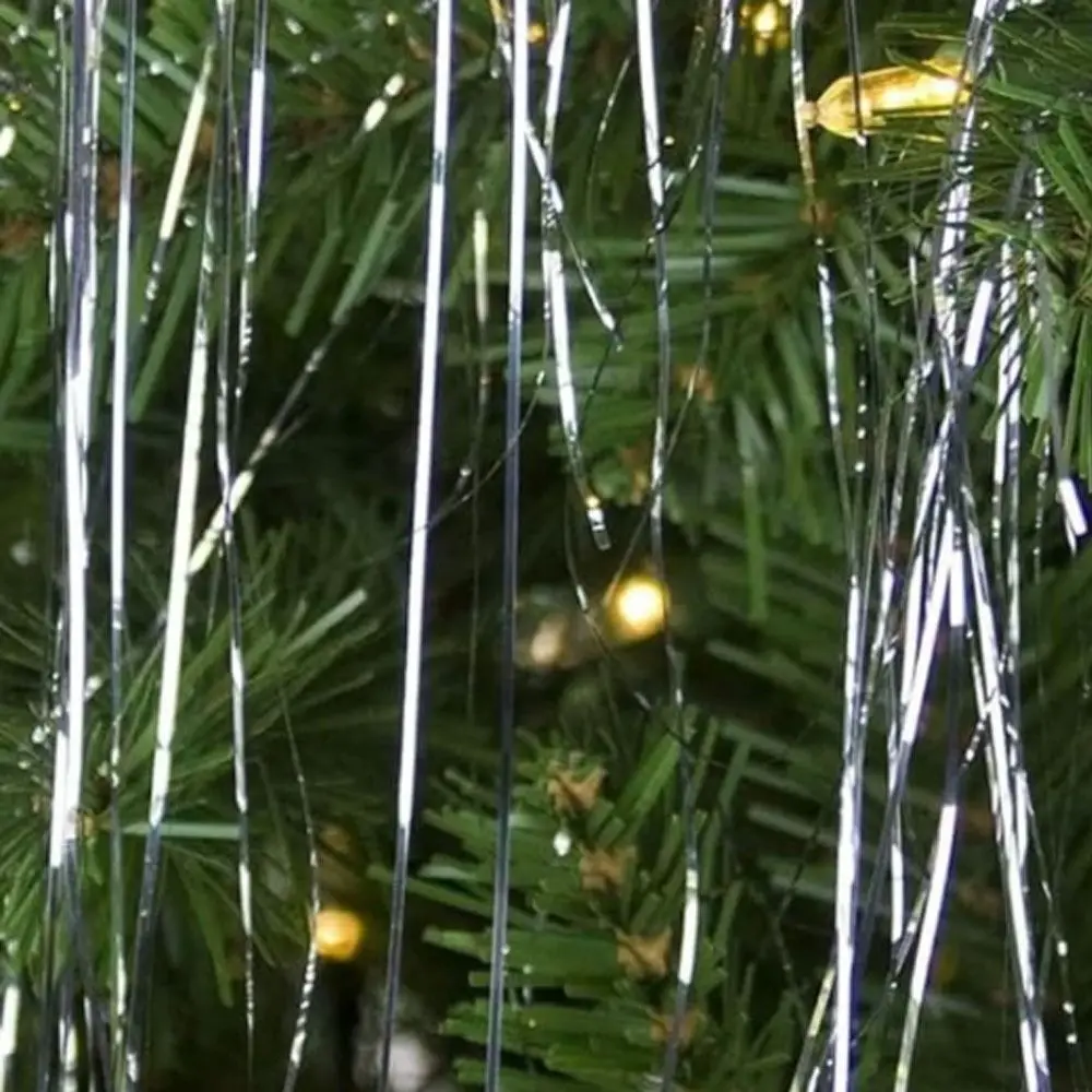 New Reusable Christmas Tree Metal Wire Silver Color Gold Color Tinsel Icicle Strands Dazzling Festivals Decor Tinsel Foil Fringe - Image 4