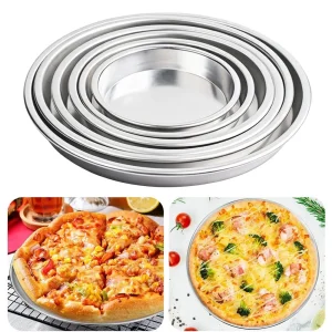 New Round Baking Tray Even Heating Non-stick Oven Tray Aluminum Alloy Pizza Baking Pan