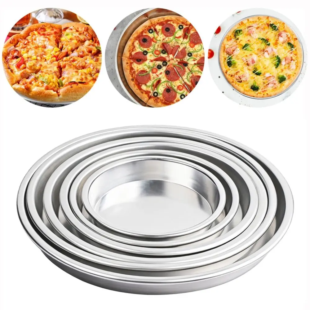 New Round Baking Tray Even Heating Non-stick Oven Tray Aluminum Alloy Pizza Baking Pan - Image 5