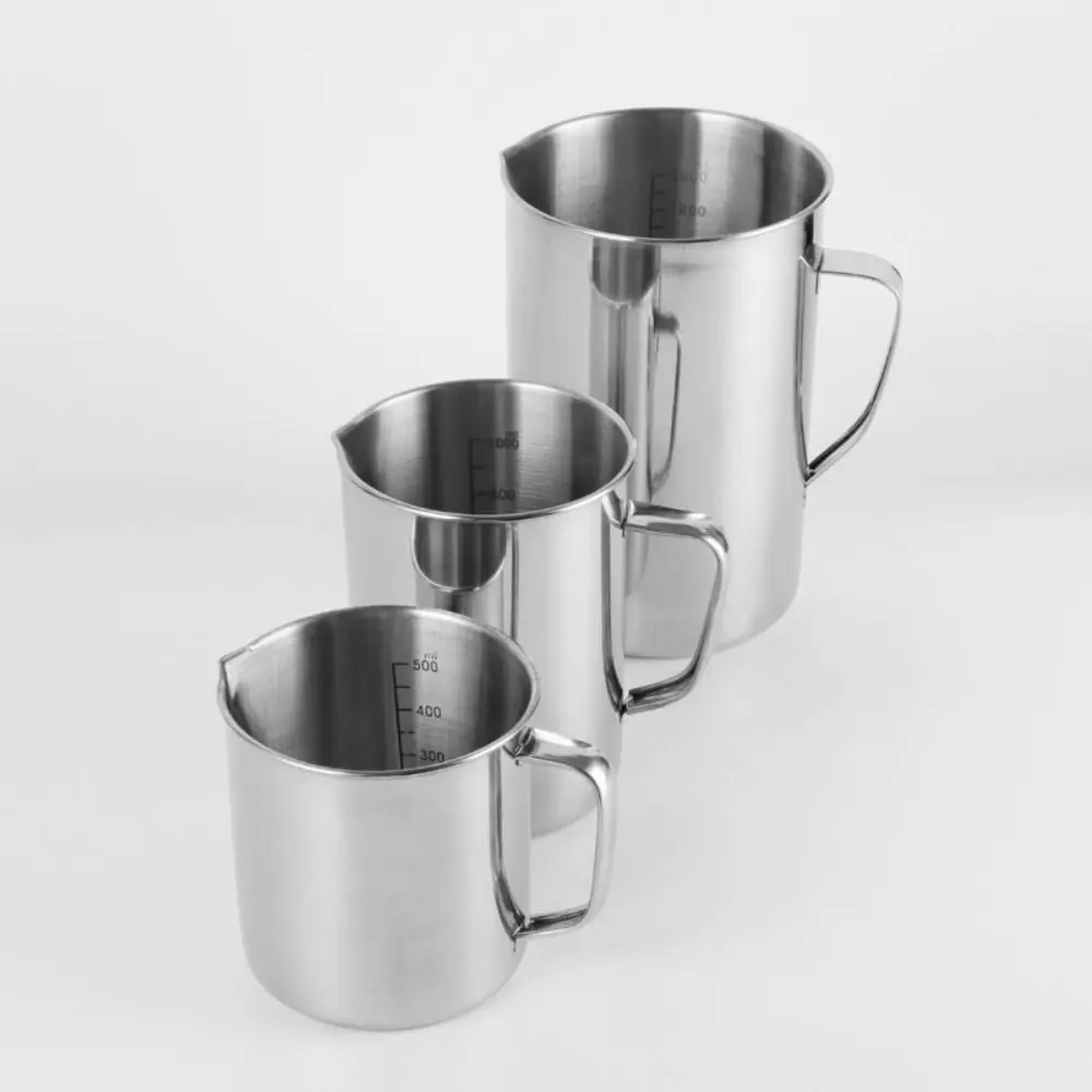 New Stainless Steel Laboratory Beaker Graduated Measuring Cups 500ml 1000ml 2000ml Espresso Mugs Baking Kitchen Tool - Image 2