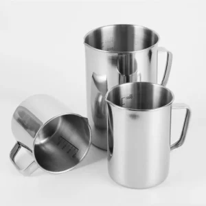 New Stainless Steel Laboratory Beaker Graduated Measuring Cups 500ml 1000ml 2000ml Espresso Mugs Baking Kitchen Tool