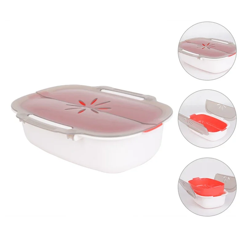 New Steam Case Plastic Steamer With Lid Microwave Oven Steamer For Steamed Bread Bun Dumpling Fish Kitchen Tools Cooking Tools - Image 5