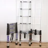 New model Aluminum Alloy Straight Ladder Bamboo Portable Folding Household Ladder Engineering Ladder Telescopic Ladder
