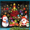 New year Merry Christmas Wall Window Stickers Santa Claus Window Clings Decal Christmas Decoration For Home