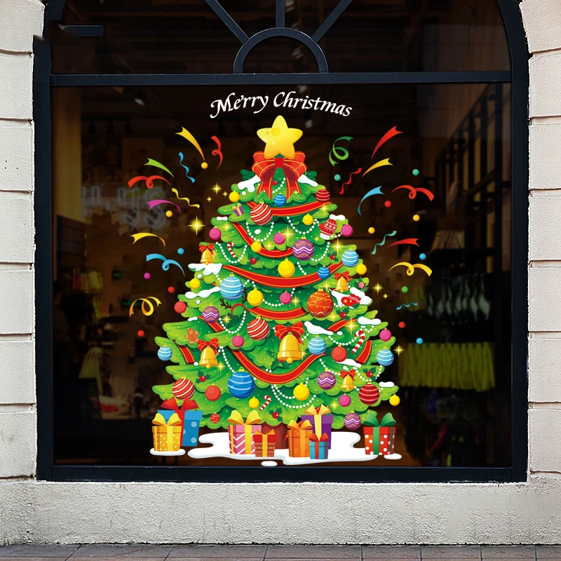 New year Merry Christmas Wall Window Stickers Santa Claus Window Clings Decal Christmas Decoration For Home - Image 3