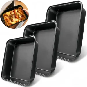 Nonstick Rectangular Carbon Steel Roasting Pan | Rustproof Baking Tray for Bread Cake Professional Kitchen Utensils Carbon Steel