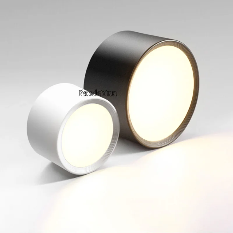 Nordic modern surface mounted downlight LED ceiling light spotlight three light color conversion LED downlight indoor lighting - Image 2