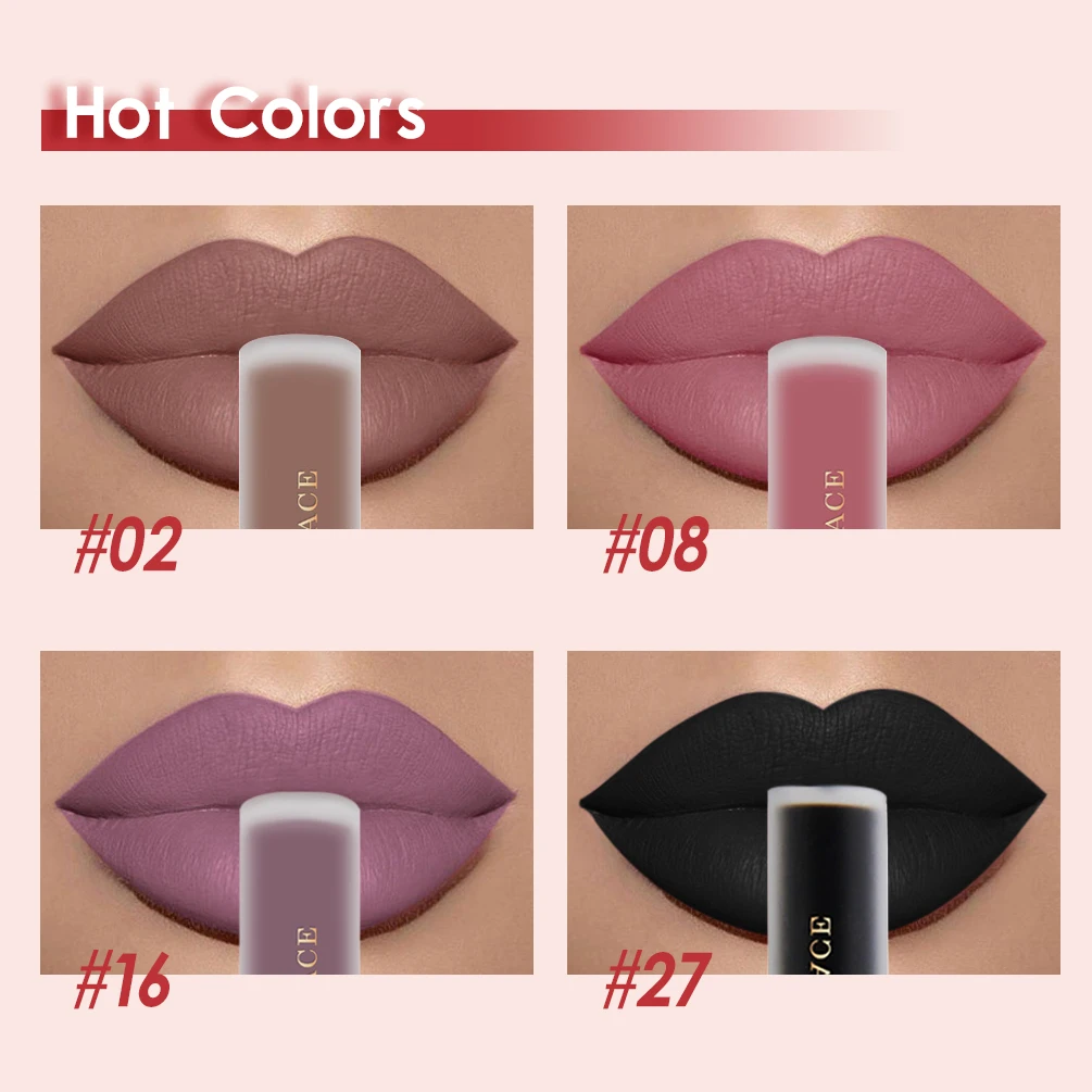 Nude Liquid Lipstick Ultra Matte Velvet Long Lasting Women Beauty Red Nonstick Cup Waterproof Purple Lip Gloss Lips Cosmetics - Image 5