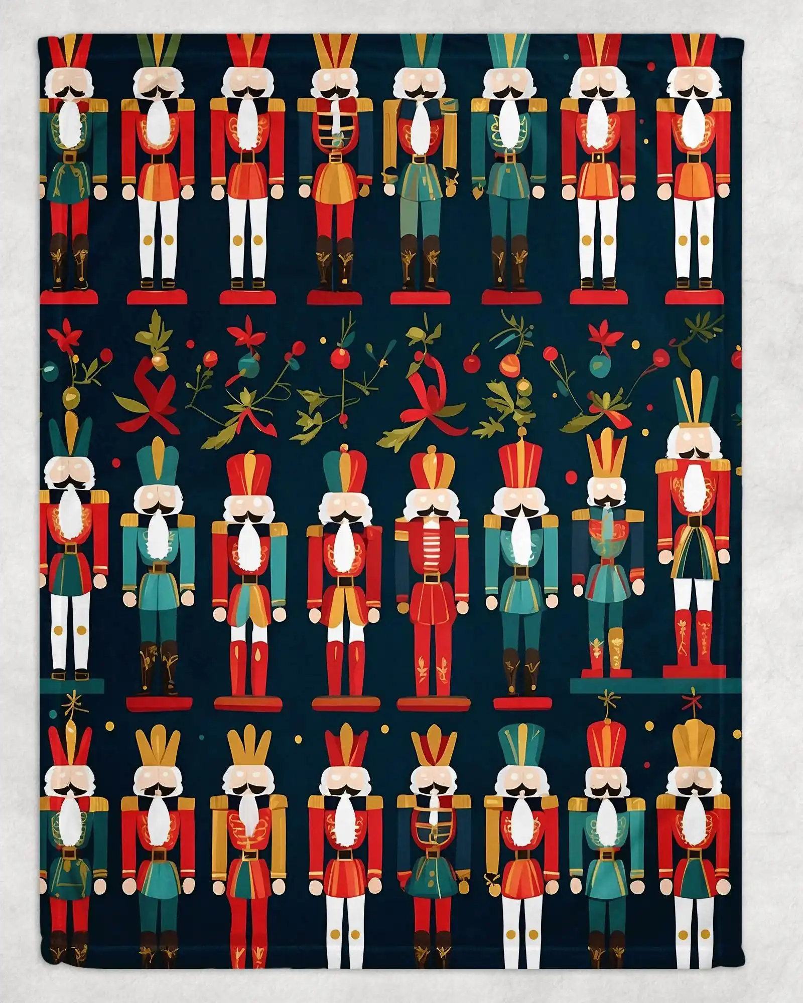 Nutcracker Ballet Throw Blanket, Christmas Holiday Decor, Festive Home Bedding Gift, Cozy Sofa Decoration