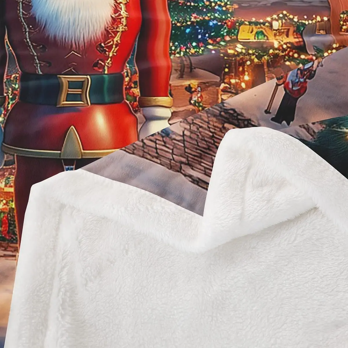 Nutcracker Blanket Merry Christmas Throw Blanket for Kids Teens Adults Modern House Building Polyester Soft Fleece Blanket Happy - Image 4