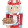 Nutcracker Christmas Decor 38cm Wooden Table Centerpiece Figure Nutcracker Christmas Decorations For Fireplace Birthday Party