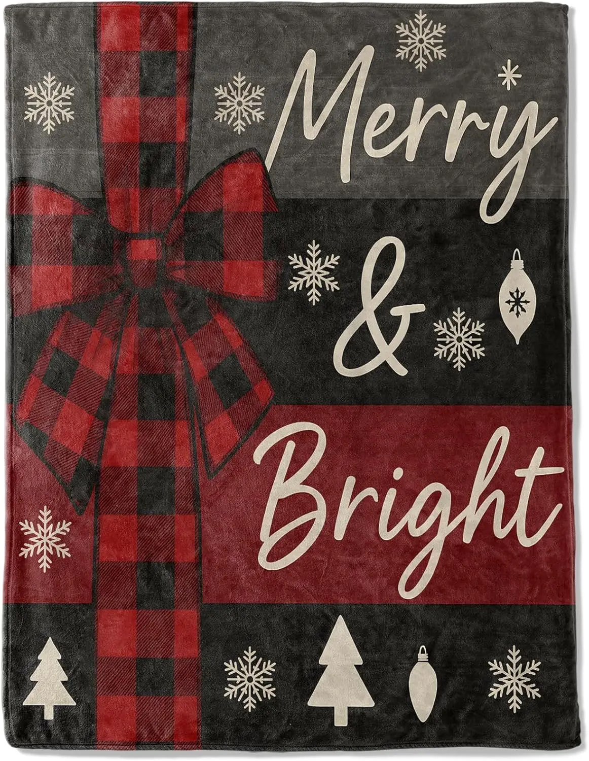 Nutcracker Christmas Decorative Blanket, Soldier Snowman Gingerbread Print Throw Decoration, Soft Flannel Winter Blankets for - Image 3