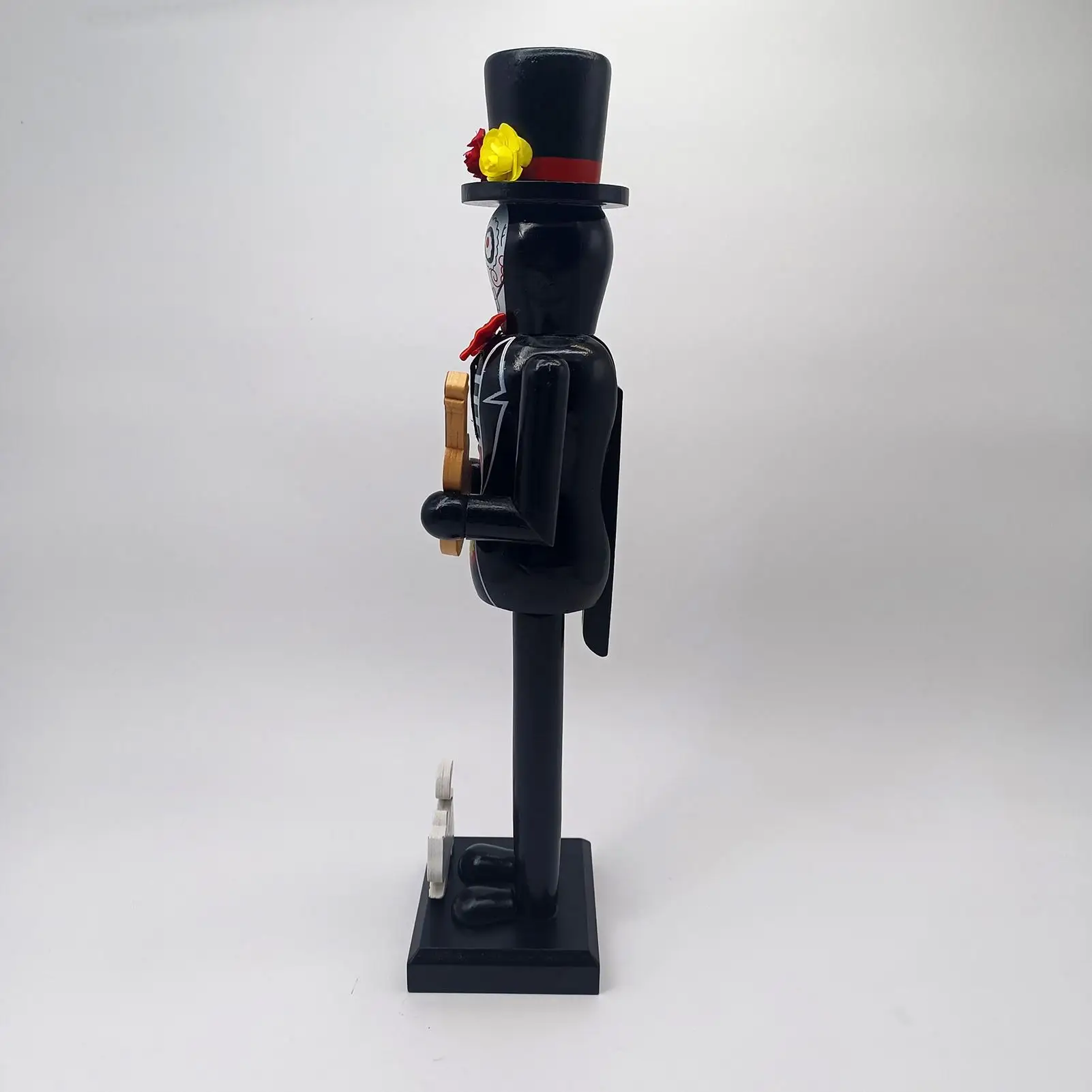 Nutcracker Decoration Day Of The Dead 14 Inch Nutcracker Desk Decor With Cat Wooden Desk Ornament For Display Mantel Home - Image 3