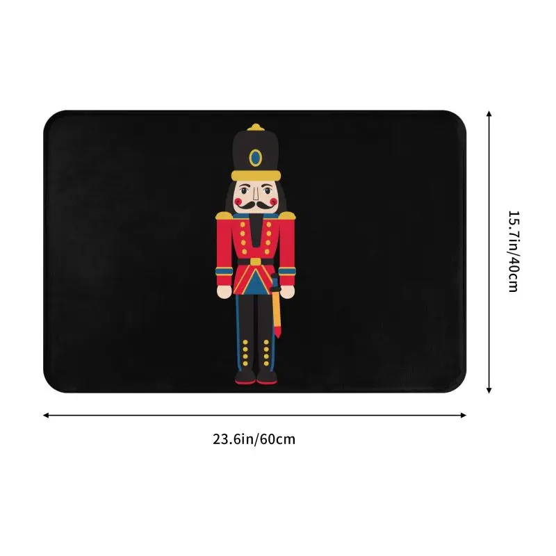Nutcracker Doll Floor Door Kitchen Bath Mats Anti-Slip Indoor Christmas Soldier Toy Doormat Garage Entrance Rug Carpet Footpad - Image 3