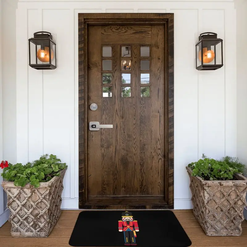 Nutcracker Doll Floor Door Kitchen Bath Mats Anti-Slip Indoor Christmas Soldier Toy Doormat Garage Entrance Rug Carpet Footpad - Image 5