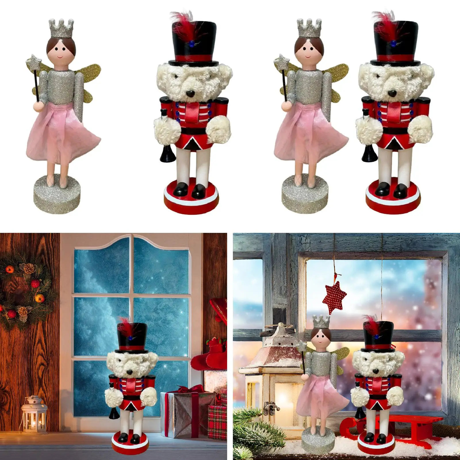 Nutcracker Figurine Craft Nutcracker Doll for Fireplace Festive Scene Layout Nutcracker Figurine Craft Nutcracker Doll for Fireplace Festive Scene Layout