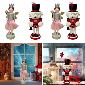 Nutcracker Figurine Craft Nutcracker Doll for Fireplace Festive Scene Layout