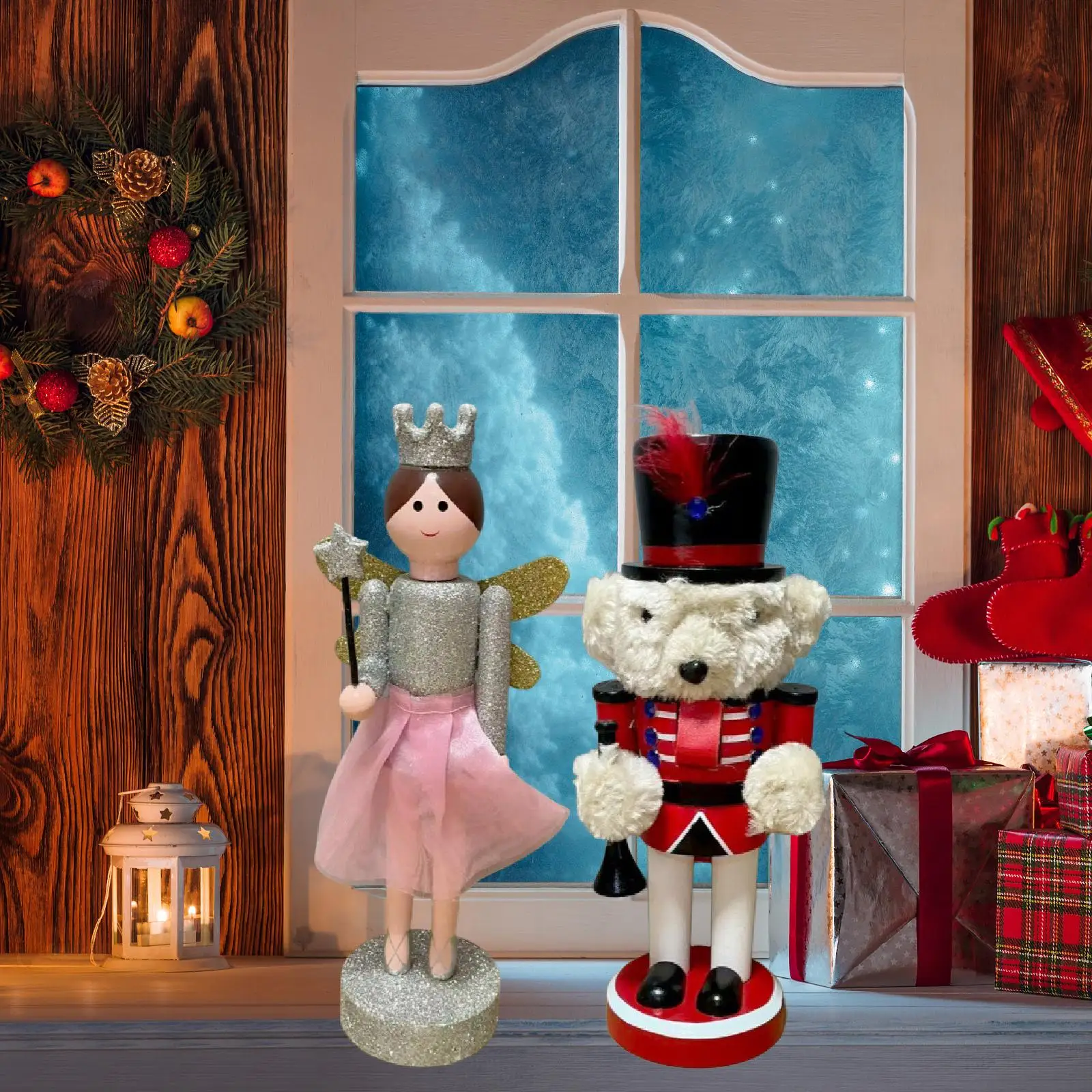 Nutcracker Figurine Craft Nutcracker Doll for Fireplace Festive Scene Layout Nutcracker Figurine Craft Nutcracker Doll for Fireplace Festive Scene Layout
