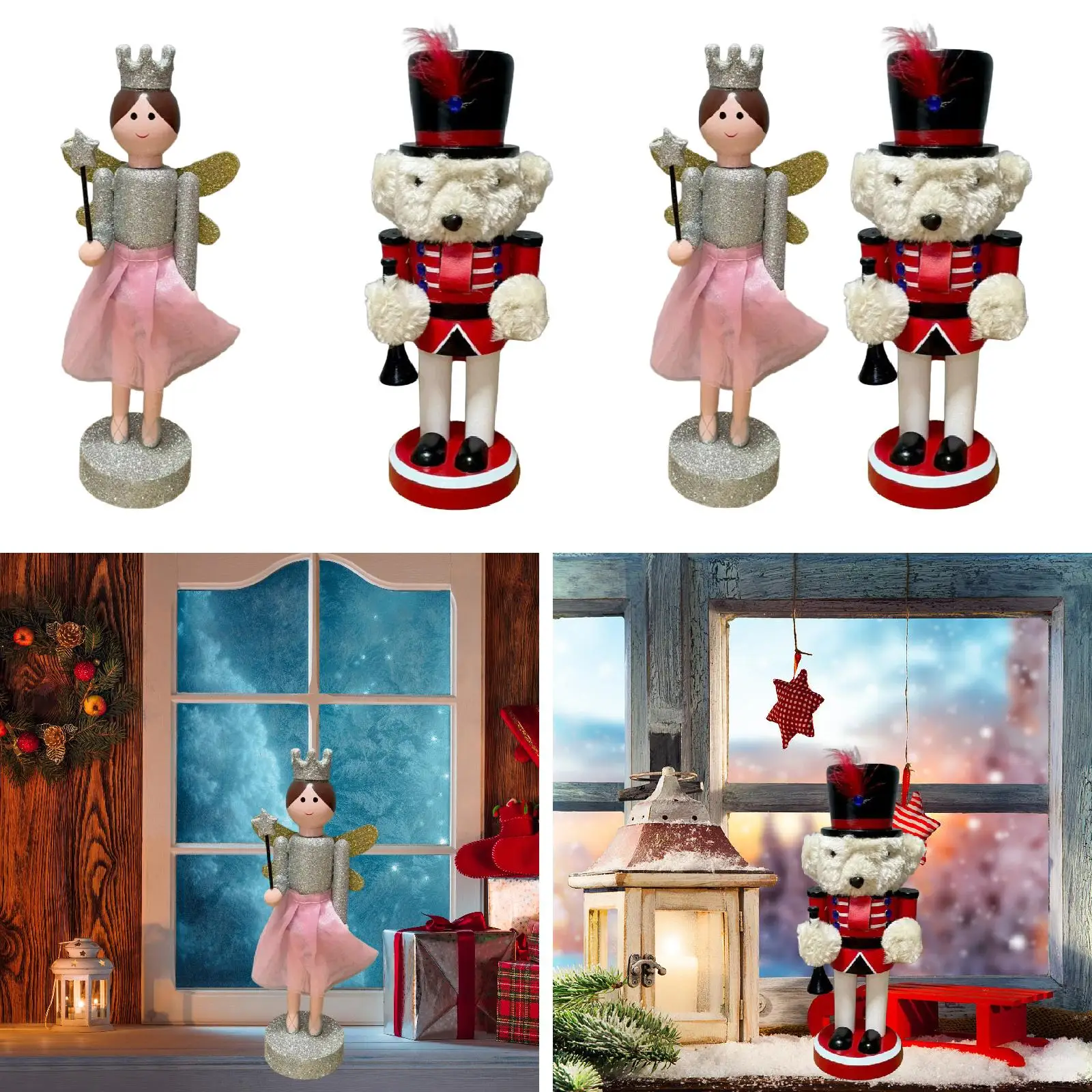Nutcracker Figurine Craft Nutcracker Doll for Fireplace Festive Scene Layout Nutcracker Figurine Craft Nutcracker Doll for Fireplace Festive Scene Layout
