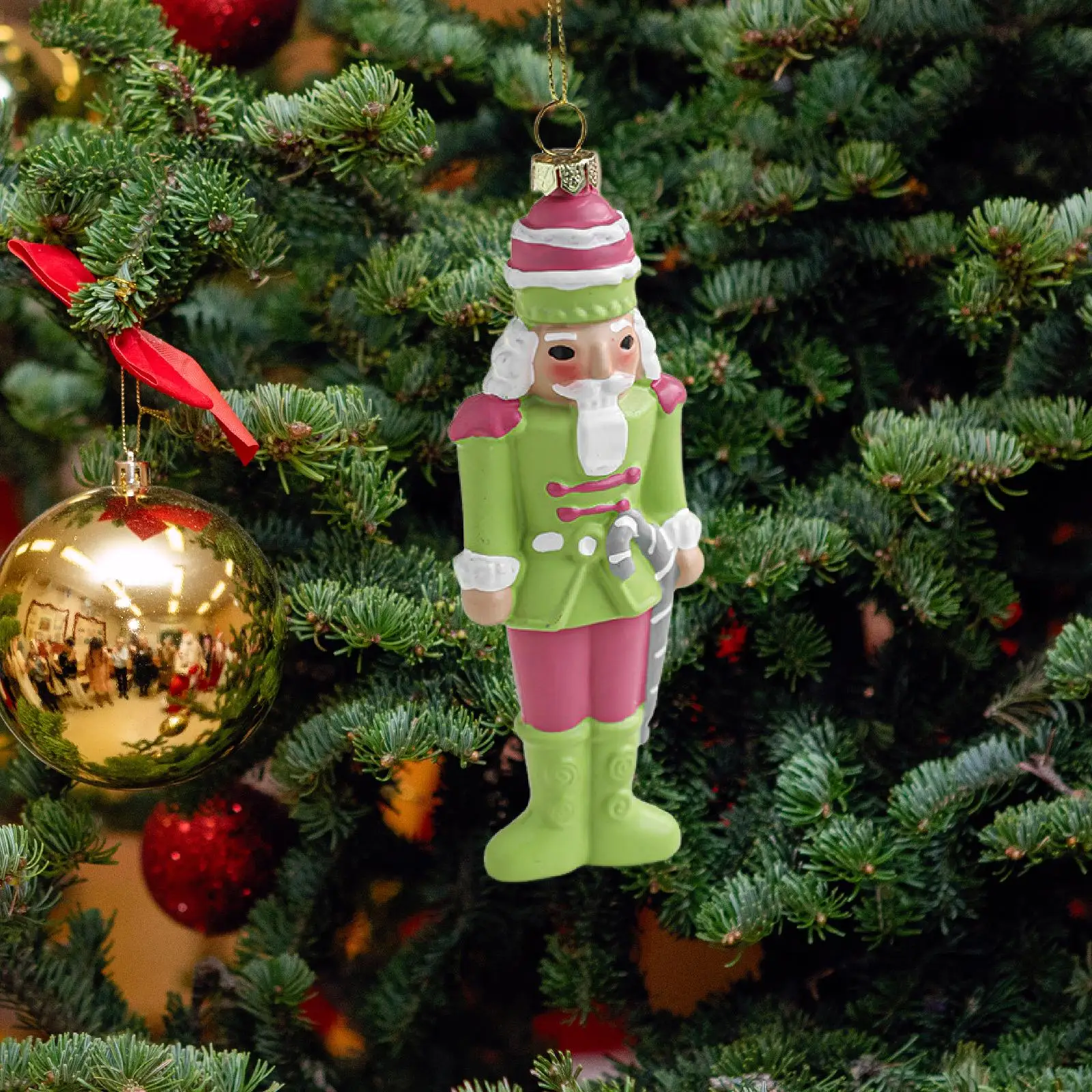 Nutcracker Hanging Ornament Figure Gift Xmas Tree Figure Christmas Decoration for Bedroom Crafts Mantle Home Cabinet