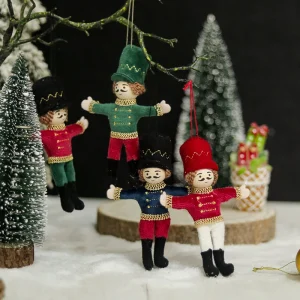 Nutcracker Soldier Christmas Handmade Ornament Hanging Christmas Tree Pendant Home Decor Party Holiday New Year Gift Accessories