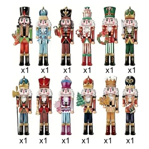 Nutcracker Soldier Christmas Wooden Hanging Decorations Wood Gift Xmas Pendant Home Decor Red Christmas Tree Decoration New Year