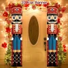Nutcracker Soldier Door Banner Decor 2025 Christmas Decorations for Home Xmas Hanging Ornaments Navidad Noel Gifts New Year 2026