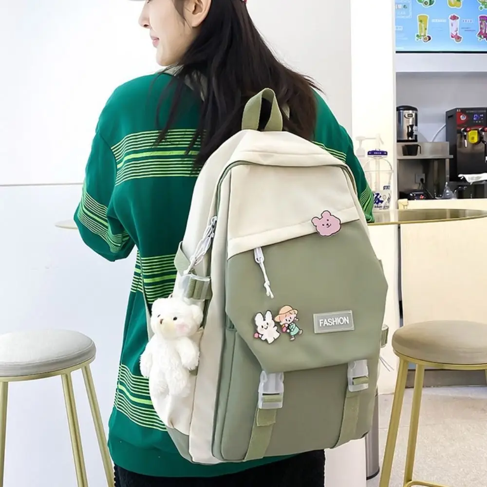 Nylon Book Bag Multifunctional Waterproof Large Capacity Backpack School Bag Boys Girls - Image 3