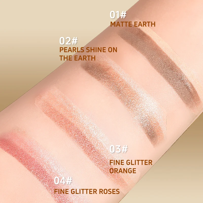 O'CHEAL Three Color Eye Shadow Stick Gradient Delicate Shiny Waterproof Glitter Eye Shadow Waterproof Long-Lasting Eye Cosmetics - Image 4