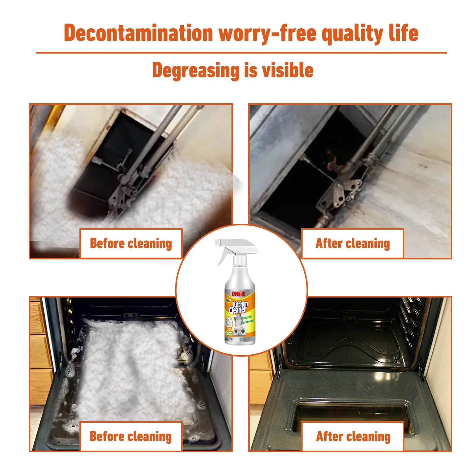 Oil Cleaner Bubble Spray Remover Grease Foam Multipurpose Dirt Oil Cleaning Kitchen Grills Foam Washing Kitchenware Degreaser - Image 5