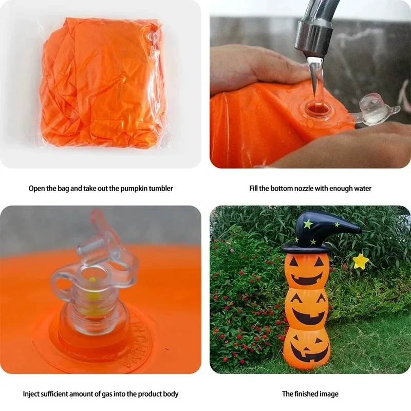 Oversized Thick PVC Inflatable Hanging Ghost Pumpkin Toy Halloween Horror Decorations For Yard, Bar Mall Haunted House - Image 6