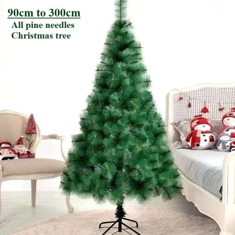 PE Artificial Christmas Tree All Pine Needles Large Christmas Tree 0.9m To 3m Home Decoration Christmas Atmosphere Decorations