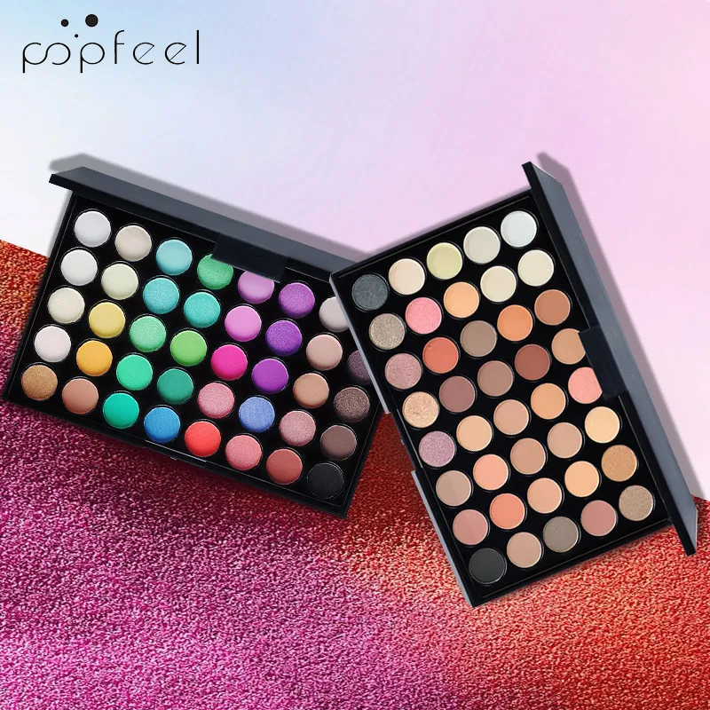 POPFEEL 40 Color Earth Tones &Rainbow Shades Eyeshadow Palette -Long-Lasting, Highly Pigmented, Smooth Matte and Shimmer Finish - Image 4
