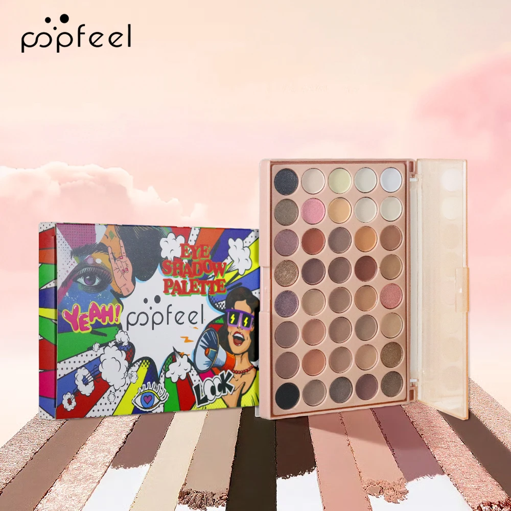 POPFEEL 40 Color Earth Tones &Rainbow Shades Eyeshadow Palette -Long-Lasting, Highly Pigmented, Smooth Matte and Shimmer Finish - Image 5