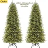 PVC Artificial Christmas Tree with LED Lights Pencil Christmas Tree 150/180/210cm Home Decoration Christmas Party Decorations