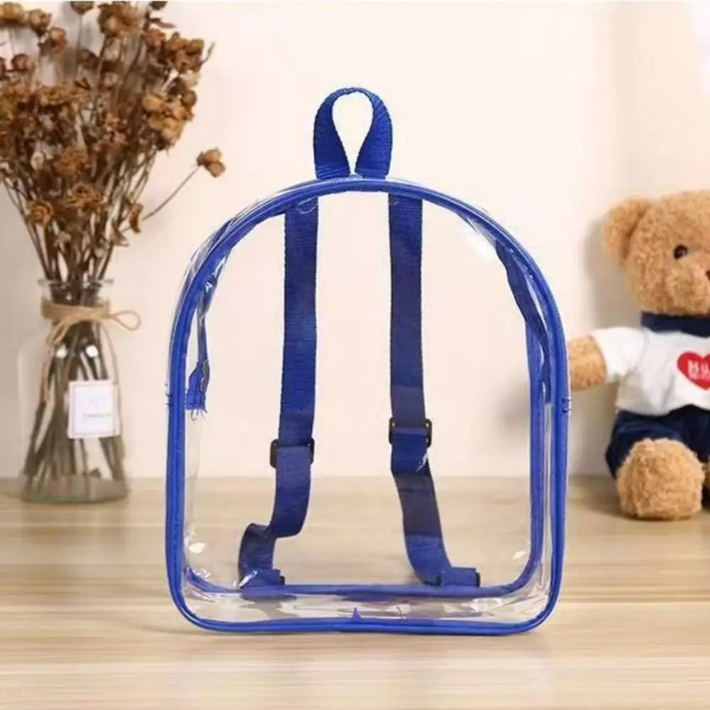 PVC Children Backpack Zipper Closure Snack Storage Transparent Backpack Double Shoulder Design Toy Storage - Image 3