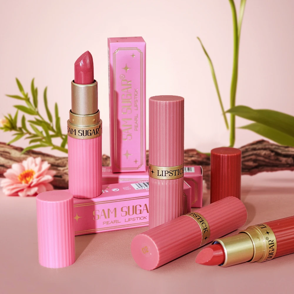 Pearlescent Pink Glitter Velvet Lipstick Metallic Waterproof Long Lasting Matte Shimmer Diamond Lipstick Women Makeup Cosmetic - Image 3